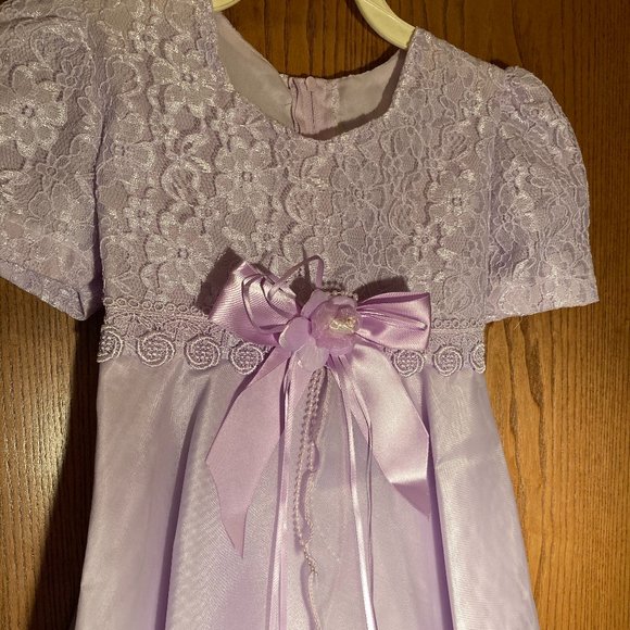 OKI DOKI DRESS PRETTY LILAC NEW REMOVE FLOWER LACY